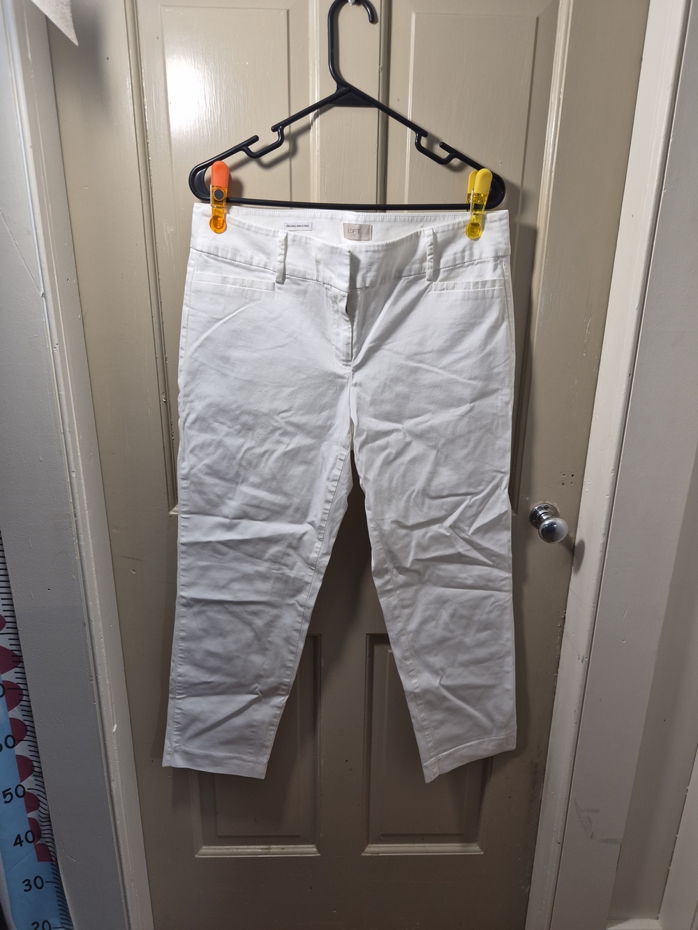 LOFT White Crop Stretch Pants for Women